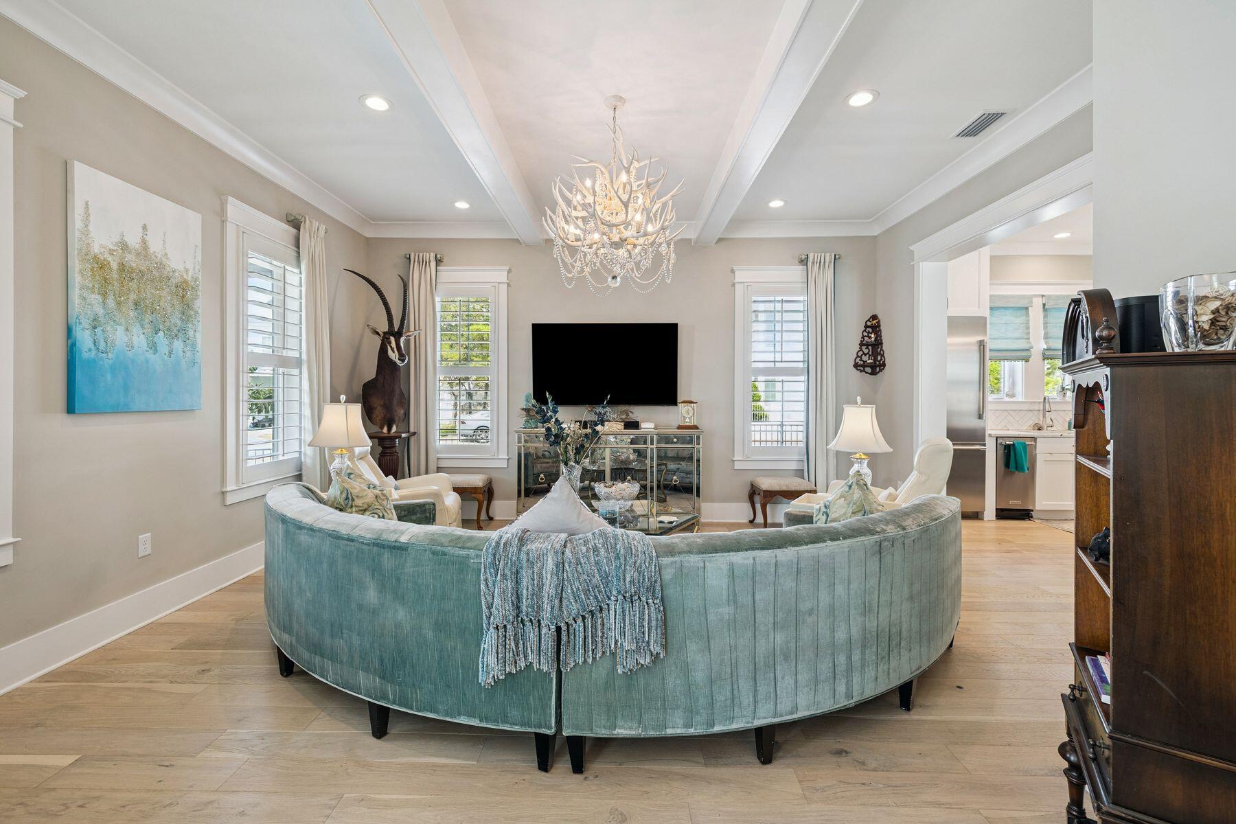 113 White Cliffs Drive Santa Rosa Beach, FL 32459 - Photo 9 of 38 a living room with furniture and a flat screen tv