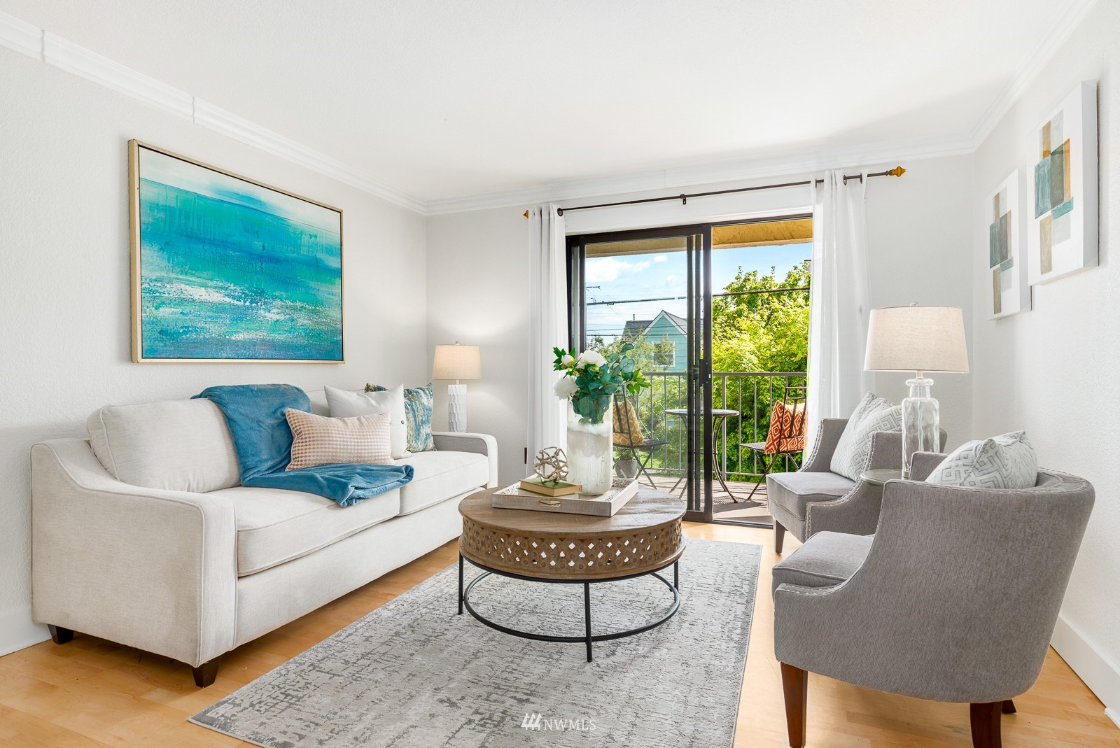 1400 Northwest 60th Street, Unit 202 Seattle, WA 98107 - Photo 1 of 23 a living room with furniture and a large window