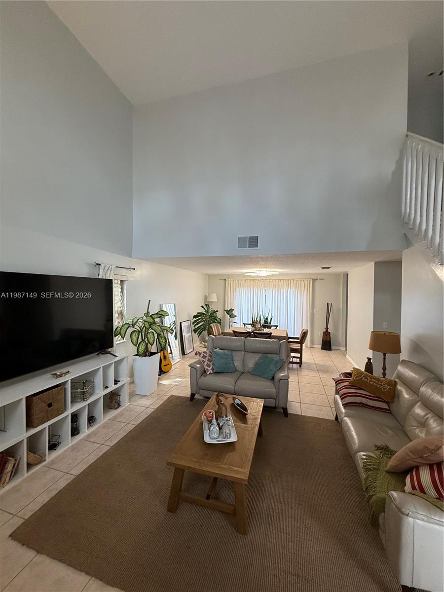18164 Southwest 149th Place Miami, FL 33187 - Photo 4 of 30 a living room with furniture and a flat screen tv