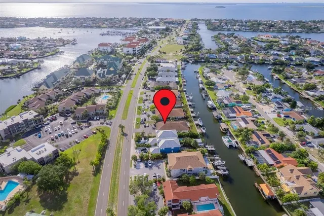 an aerial view of a city