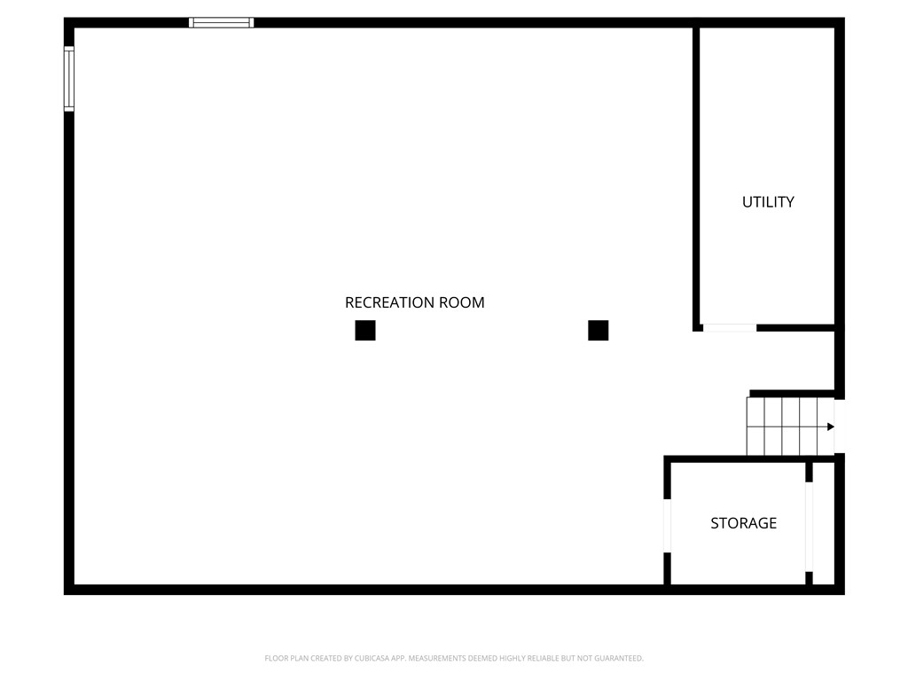 6169 Dayton Farmersville Road Dayton, OH 45417 - Photo 63 of 64 Explore the expansive recreation room, utility area, and ample storage space outlined in this floor plan.