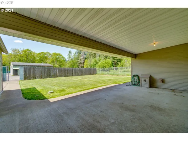 a backyard of a house