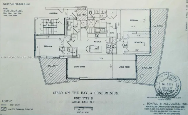 $1,395,000 | 7935 East Drive, Unit 1104, North Bay Village, FL 33141