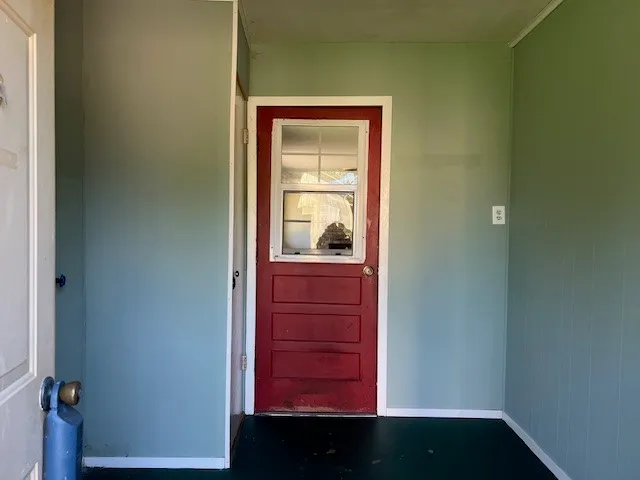 a view of an front door