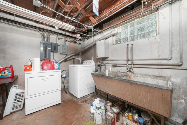 a view of storage and utility room