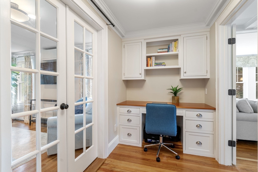 43 Bertwell Road Lexington, MA 02420 - Photo 14 of 37 a view of a workspace with furniture and a window