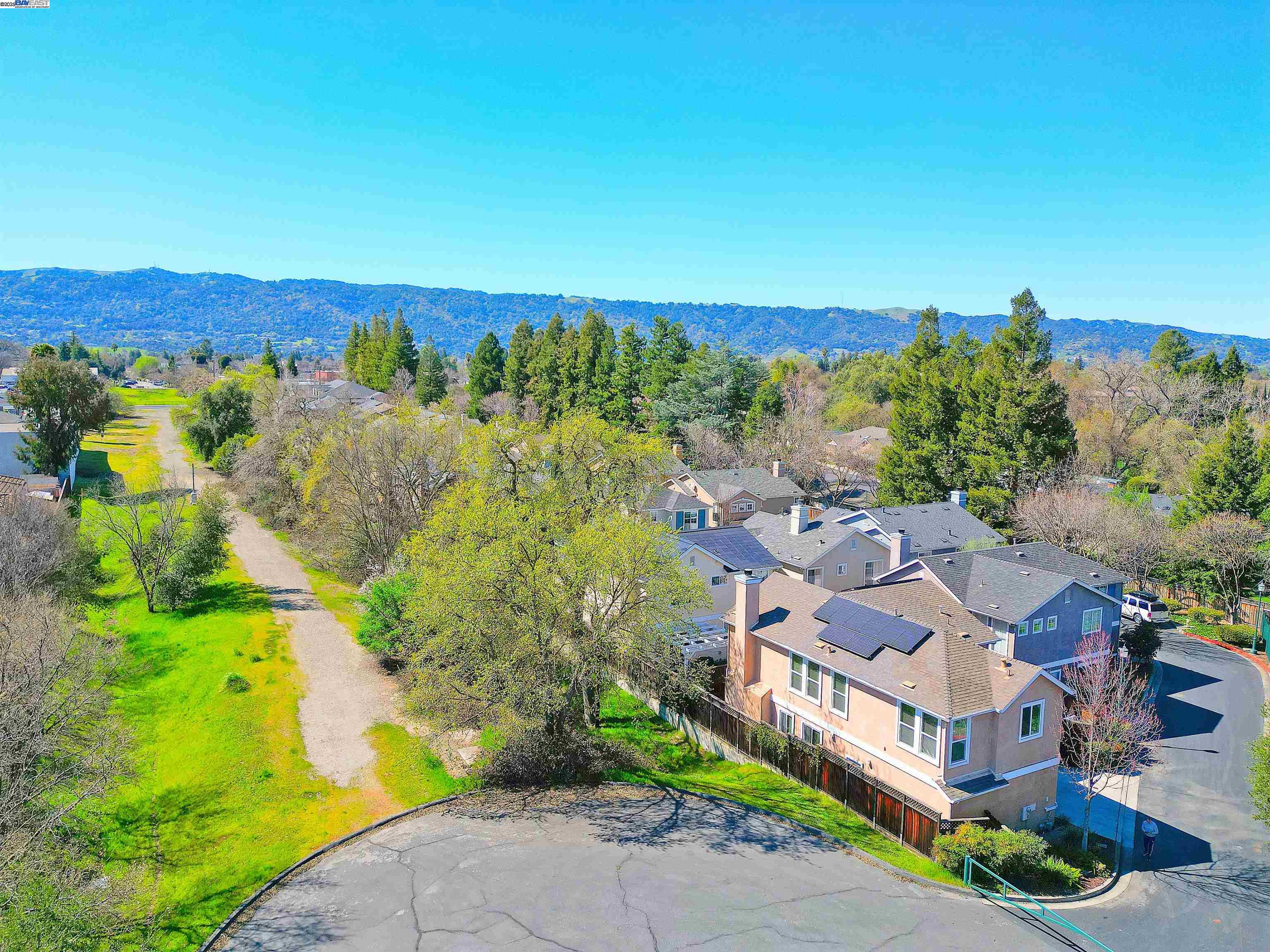 4189 Tessa Place Pleasanton, CA 94566 - Photo 39 of 41 an aerial view of residential houses with outdoor space and trees