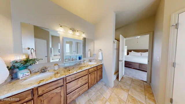 a bathroom with a tub and a sink