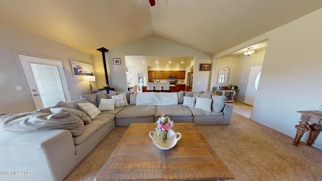 a living room with furniture and a couch
