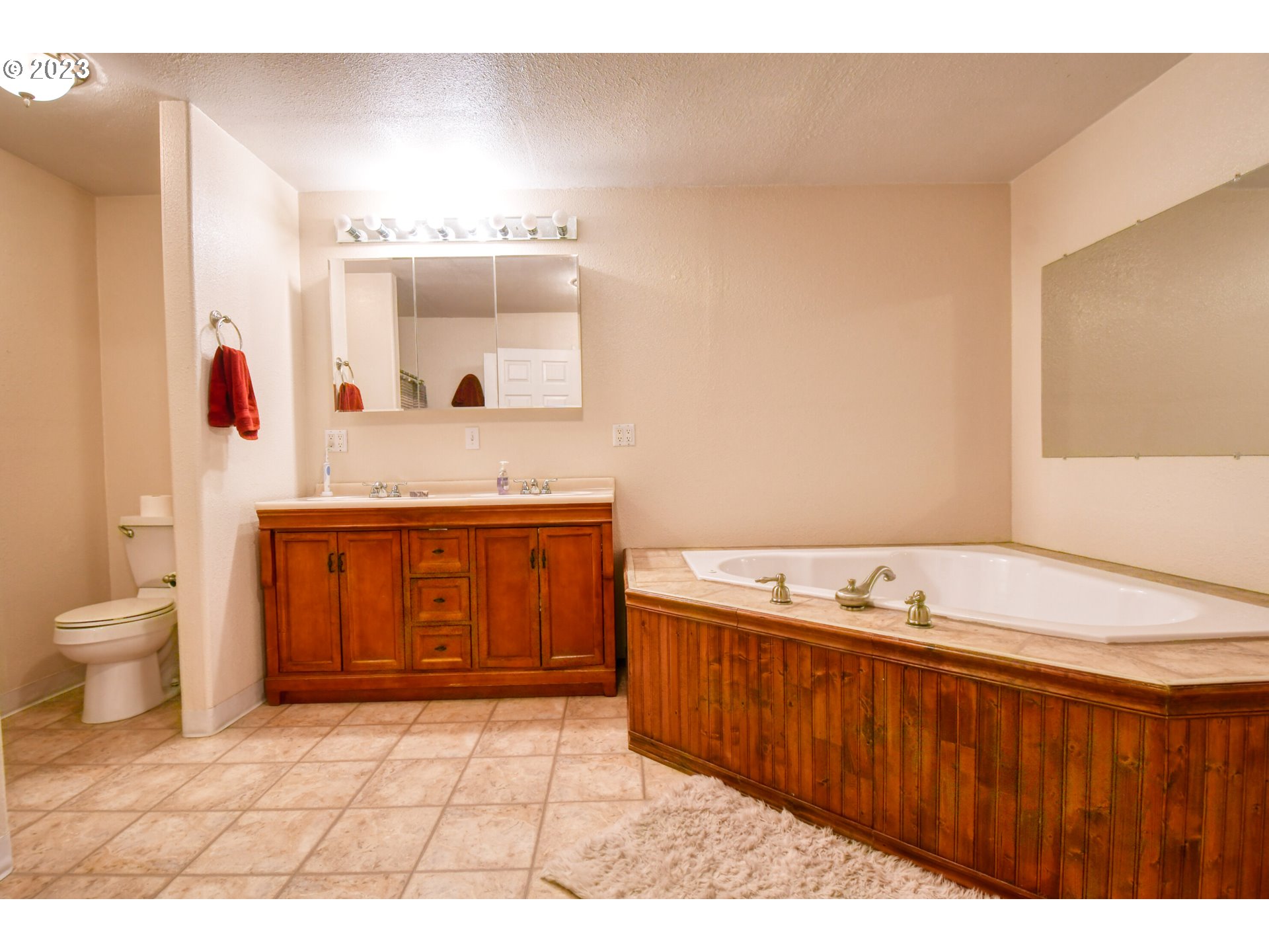 1382 Southwest 39th Street Pendleton, OR 97801 - Photo 18 of 40 a bathroom with a sink a toilet and mirror