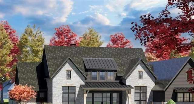 a aerial view of a house