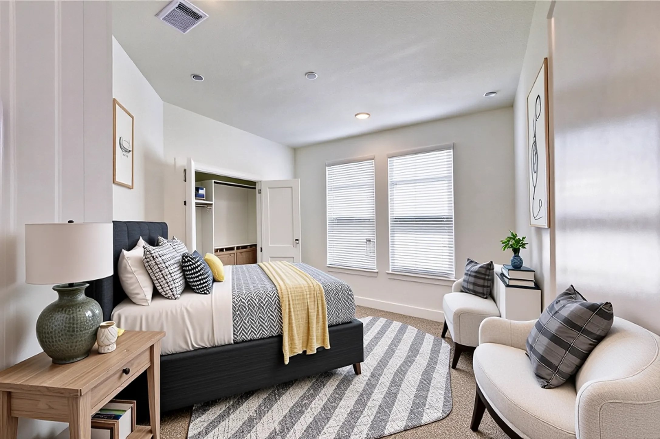 7643 Meadow Mouse Lane Katy, TX 77493 - Photo 24 of 35 a bedroom with a bed and wooden floor