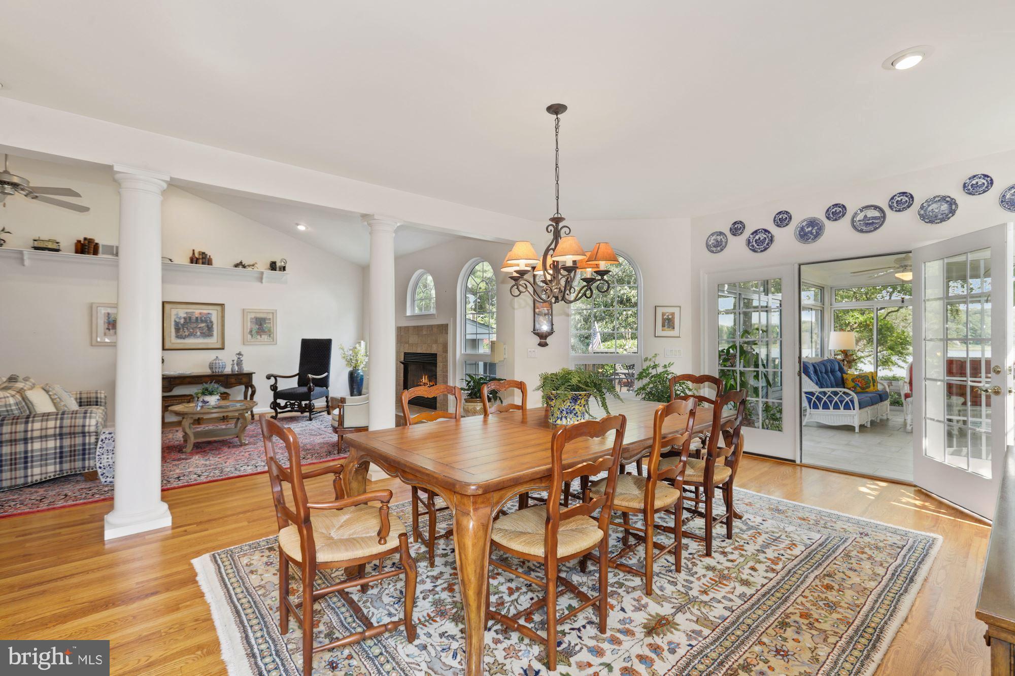 123 Riverview Drive Dagsboro, DE 19939 - Photo 14 of 55 Large Dining Room with Architectural Columns