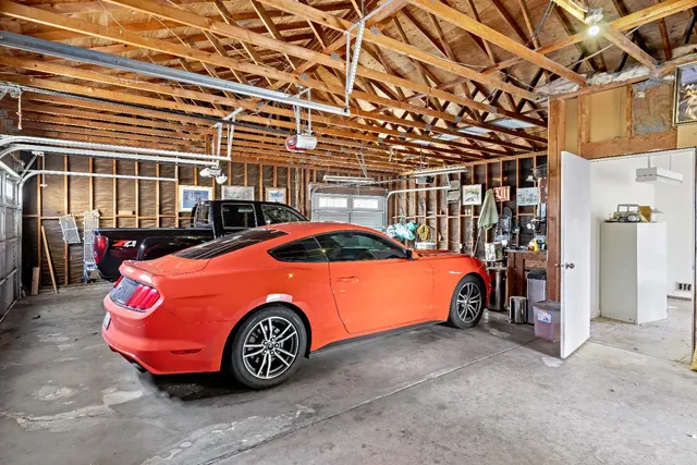 a car parked in front of a building
