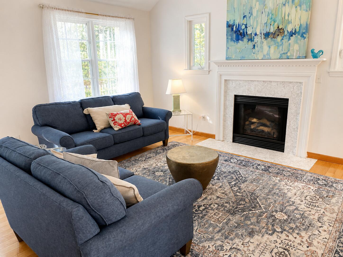 34 10th Street South Edgartown, MA 02539 - Photo 3 of 20 a living room with furniture and a fireplace