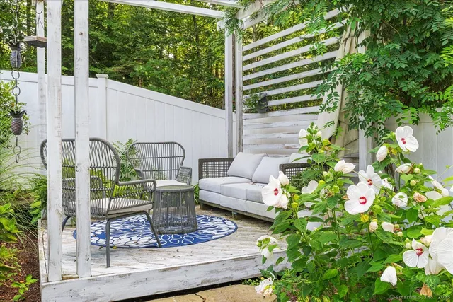 a view of a vase with sitting on the roof