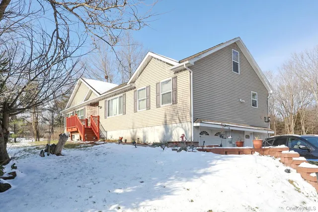 a view of road with large trees
