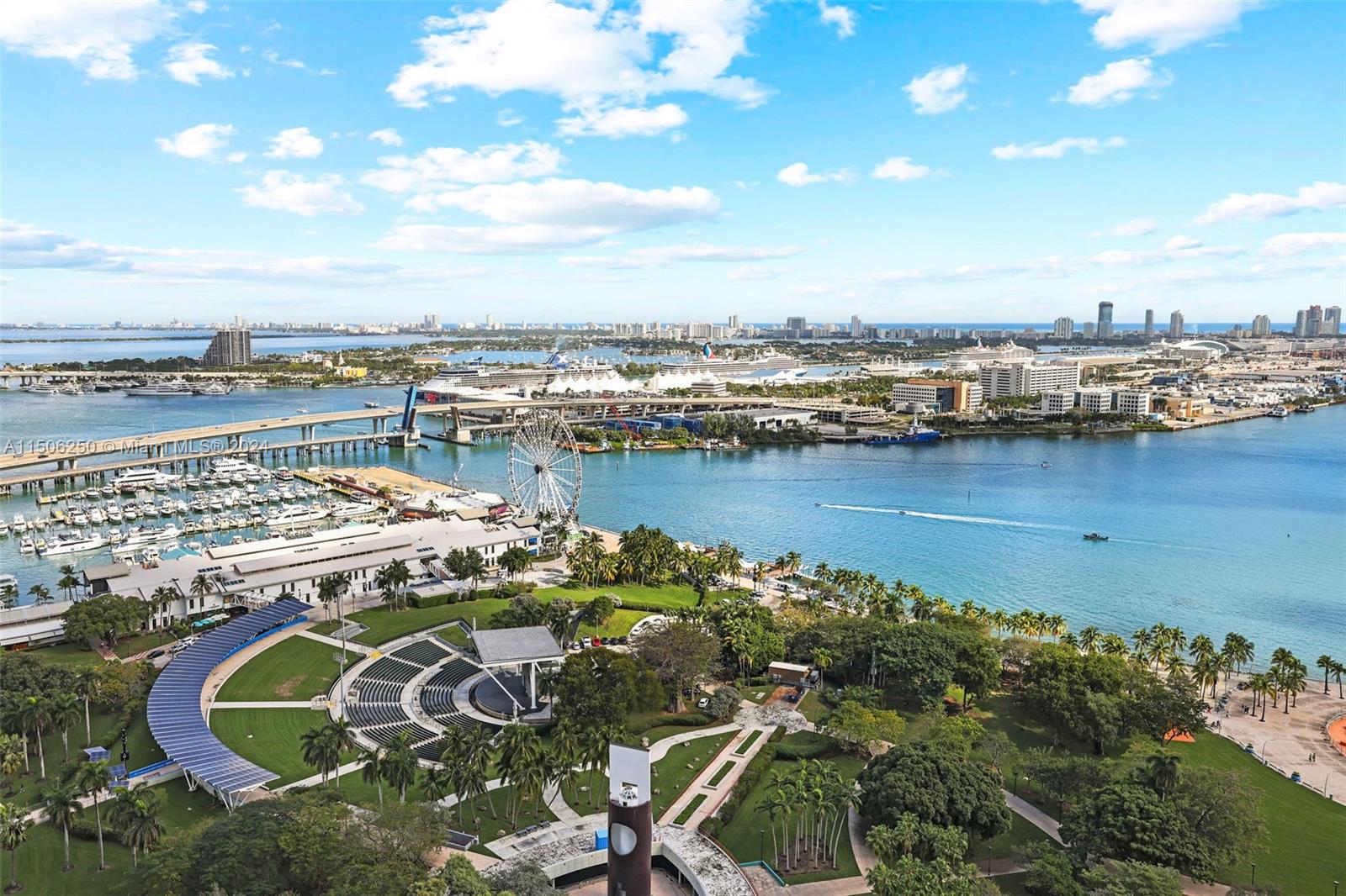 50 Biscayne Boulevard, Unit 3102 Miami, FL 33132 - Photo 14 of 43 an aerial view of a house with outdoor space and lake view in back