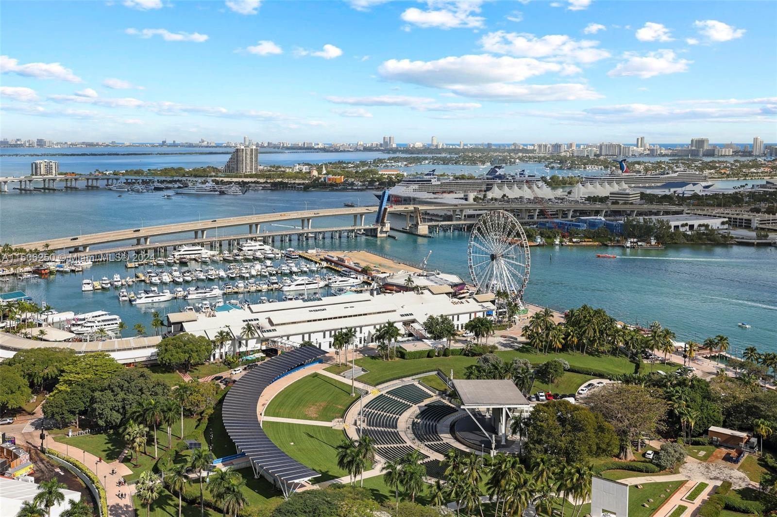 50 Biscayne Boulevard, Unit 3102 Miami, FL 33132 - Photo 34 of 43 an aerial view of a house with a lake view