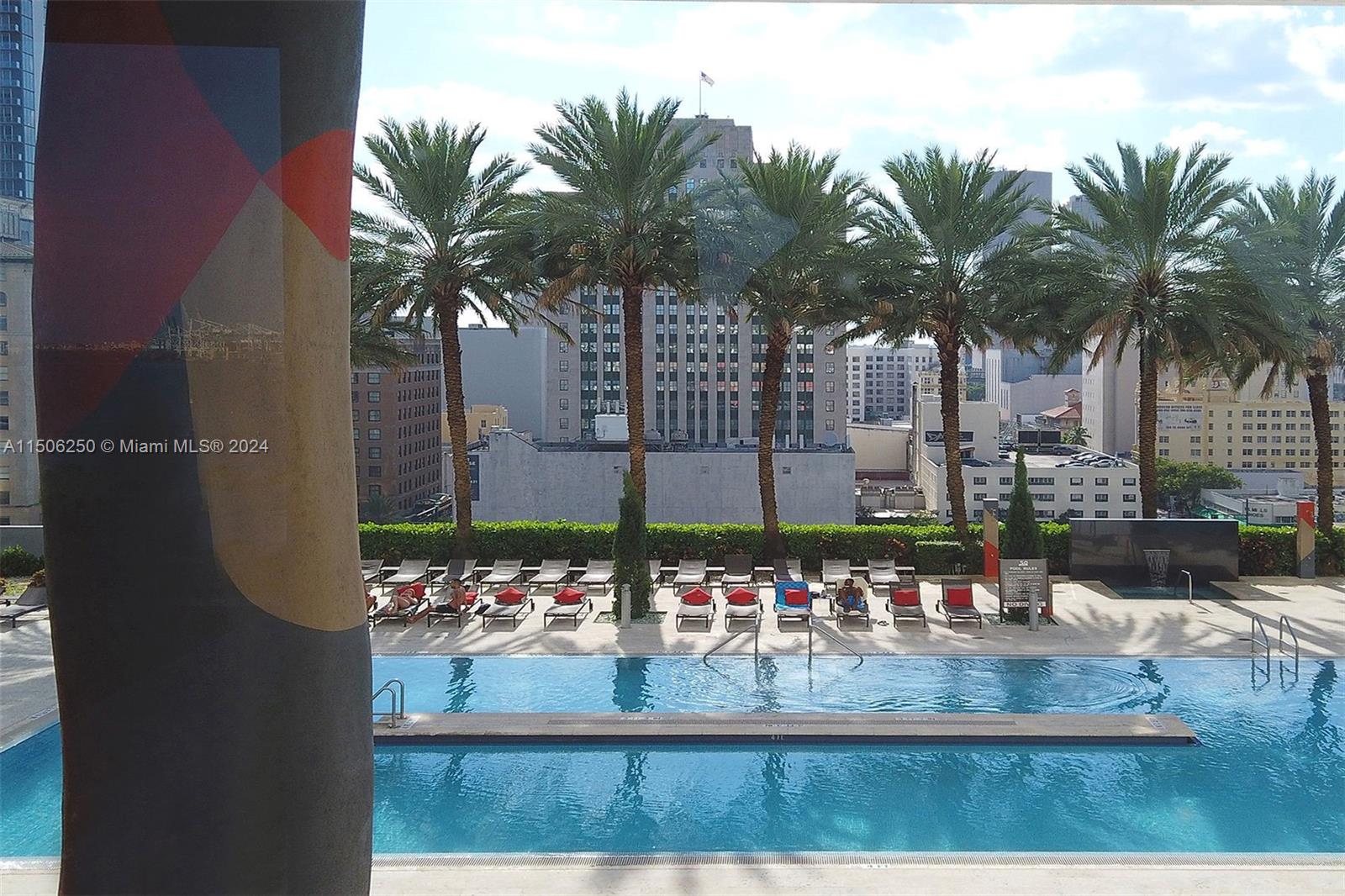 50 Biscayne Boulevard, Unit 3102 Miami, FL 33132 - Photo 40 of 43 a view of a yard with palm trees