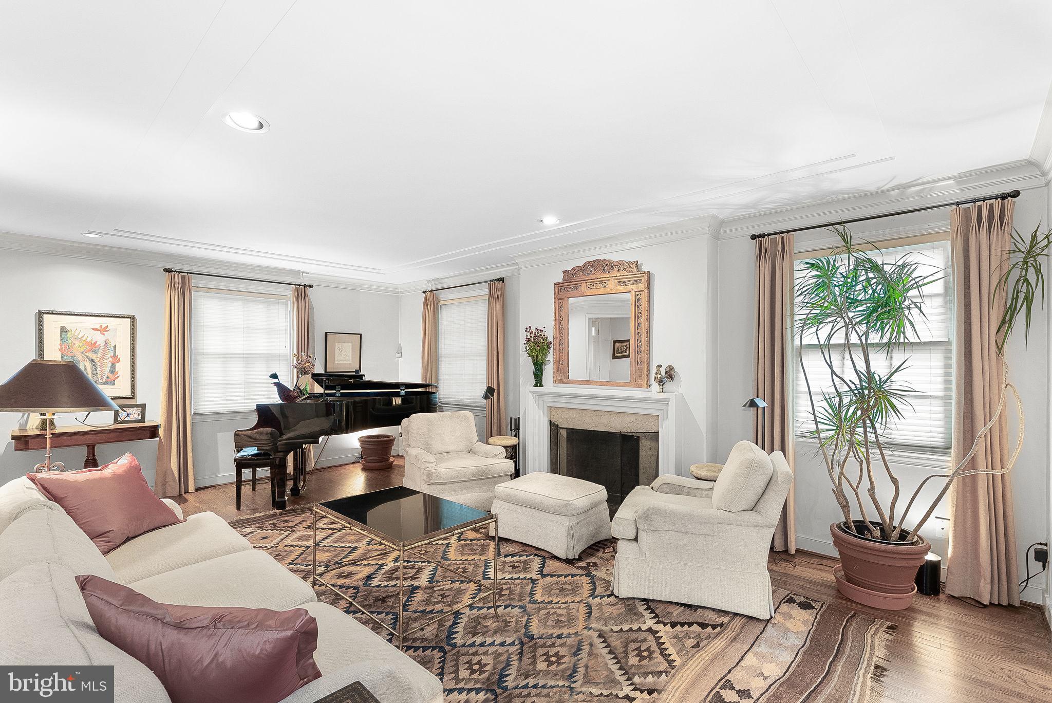 9314 Colesville Road Silver Spring, MD 20901 - Photo 20 of 88 a living room with furniture or couch and a fireplace