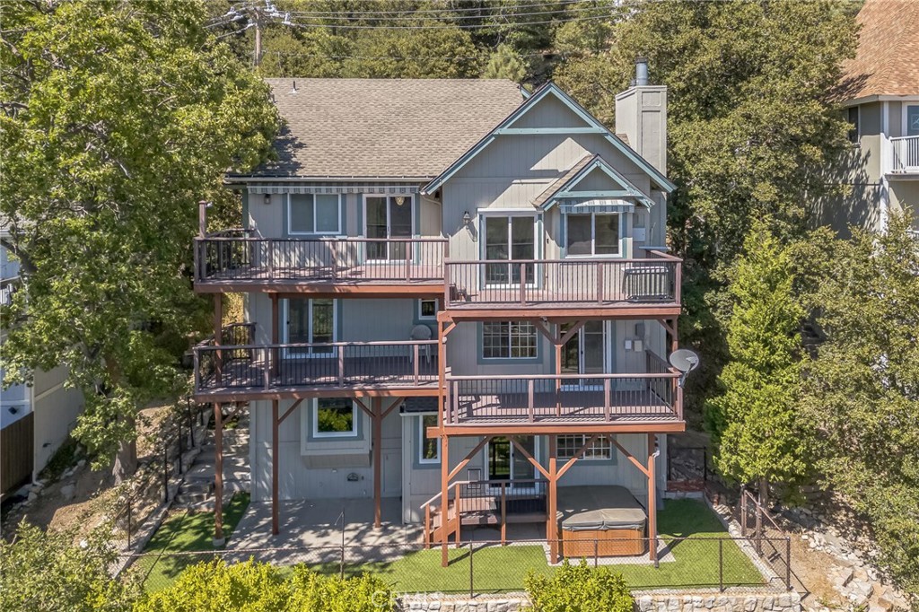 845 Sonoma Drive Lake Arrowhead, CA 92352 - Photo 4 of 49 a aerial view of a house with swimming pool