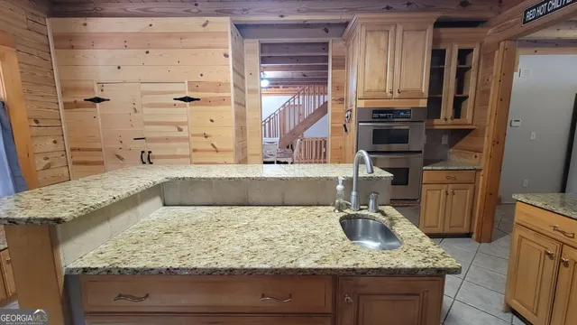 view of a kitchen counter top space