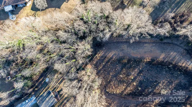 a view of a city with lush green forest