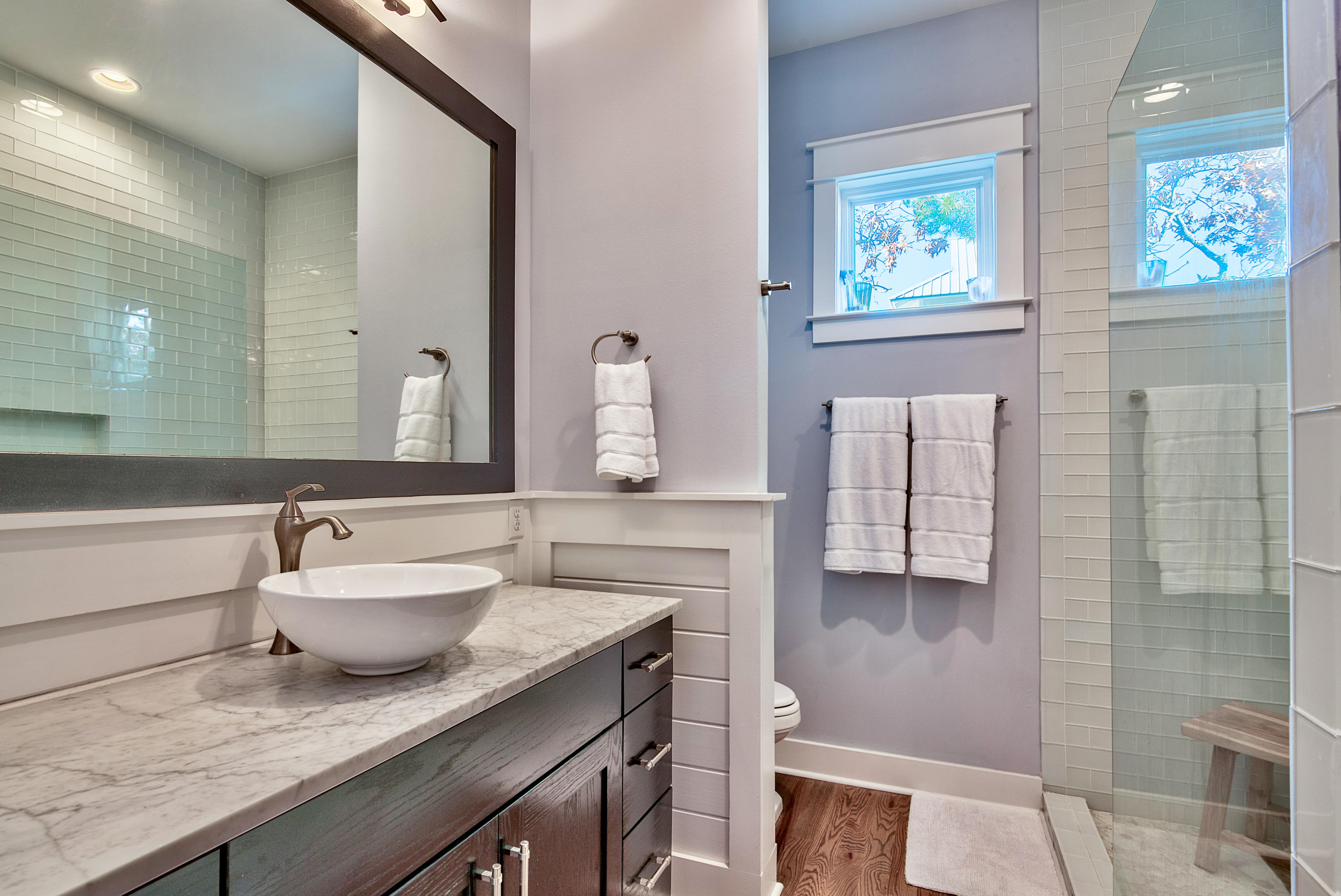 19 Dune Ridge Road Santa Rosa Beach, FL 32459 - Photo 12 of 29 a bathroom with a granite countertop sink and a mirror