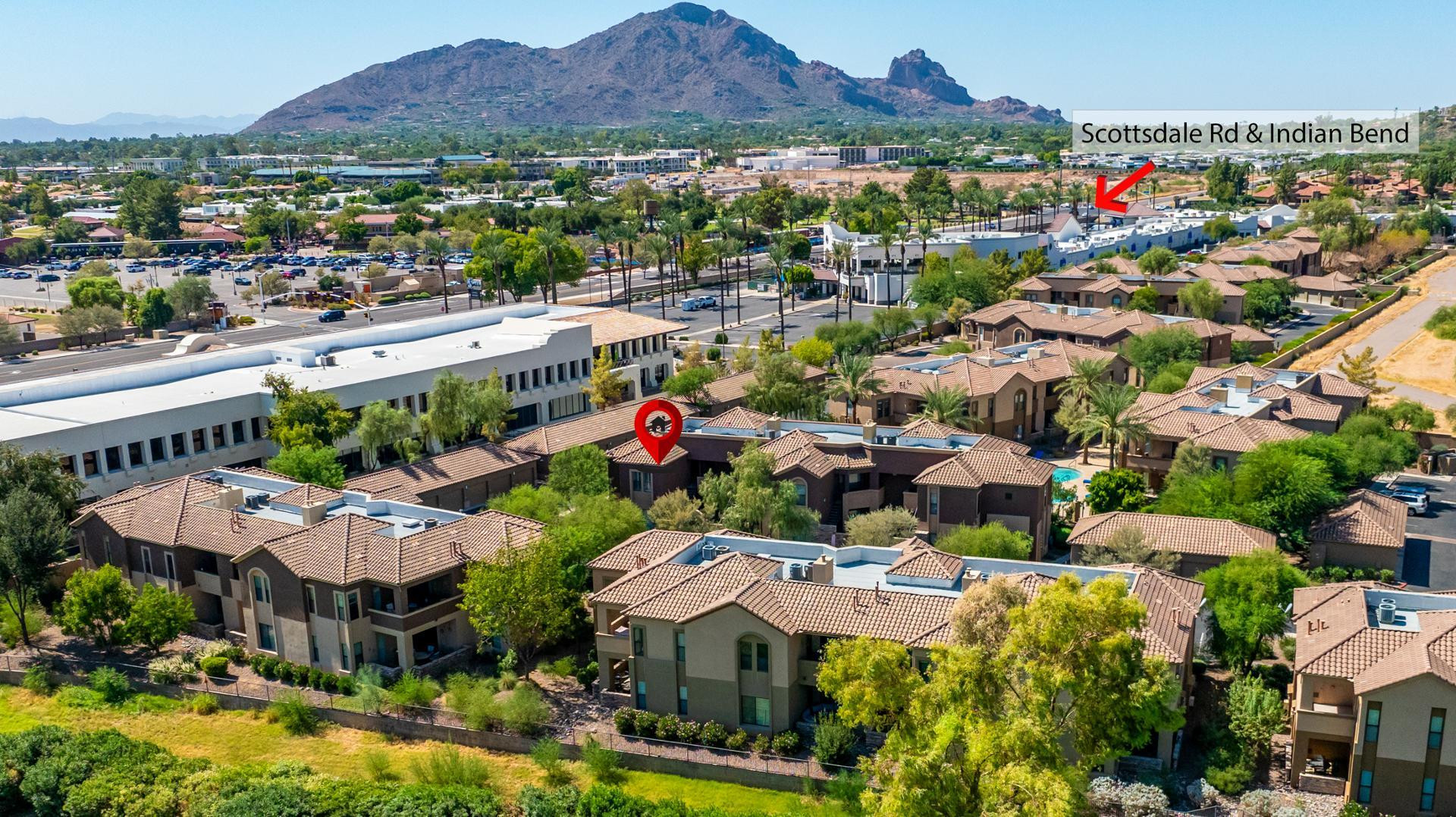7027 North Scottsdale Road, Unit 225 Scottsdale, AZ 85253 - Photo 12 of 48 a view of a city with a lake