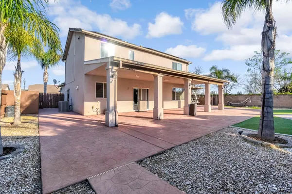 a view of a house with a patio