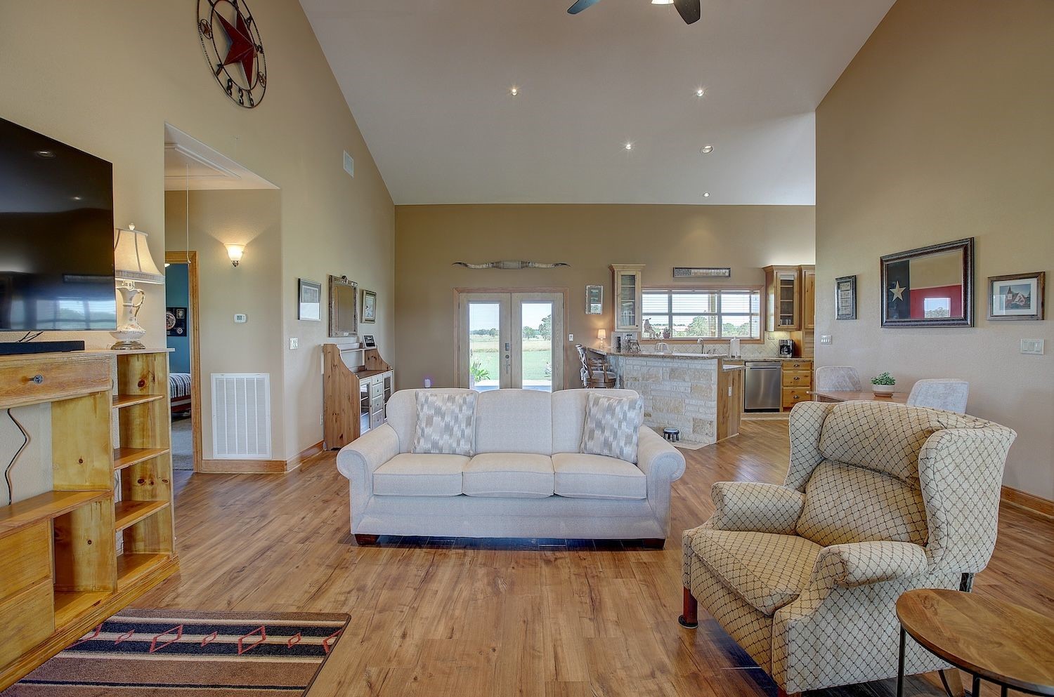 9414 Laird Road Round Top, TX 78954 - Photo 22 of 50 Living space looking toward the Dining/Kitchen area