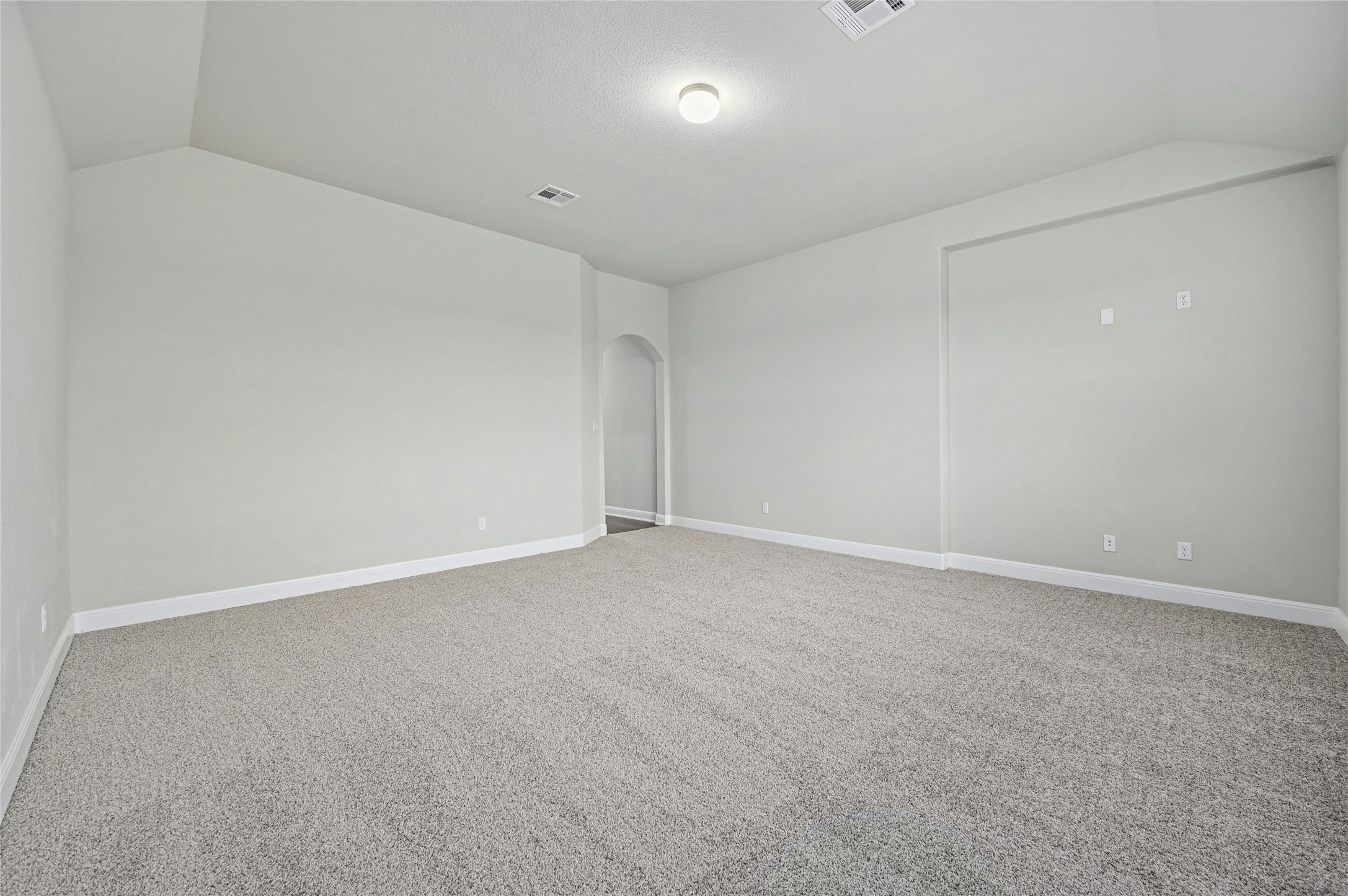 4124 Florentine Road Leander, TX 78641 - Photo 29 of 37 Carpeted spare room featuring vaulted ceiling