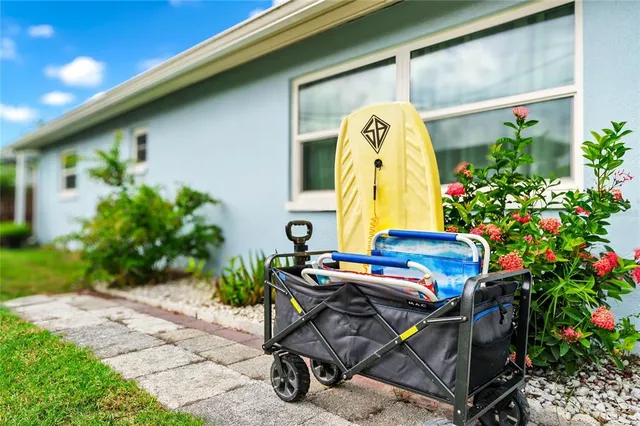 a outdoor living space with furniture