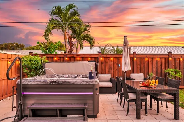 an aerial view of residential building with outdoor space