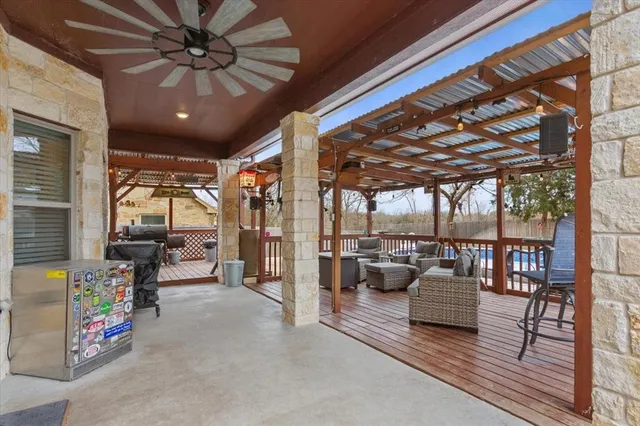 a view of living room with patio