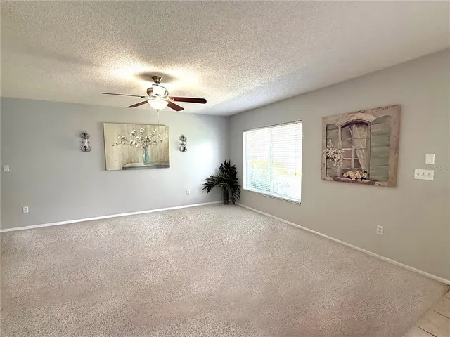 a view of a room with a window