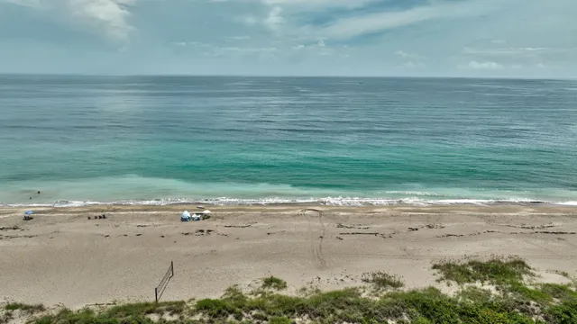 a view of beach and ocean