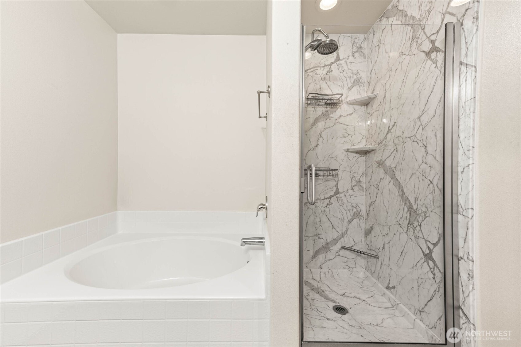 1705 Butler Court Northwest Olympia, WA 98502 - Photo 32 of 40 a bath tub sitting next to a shower