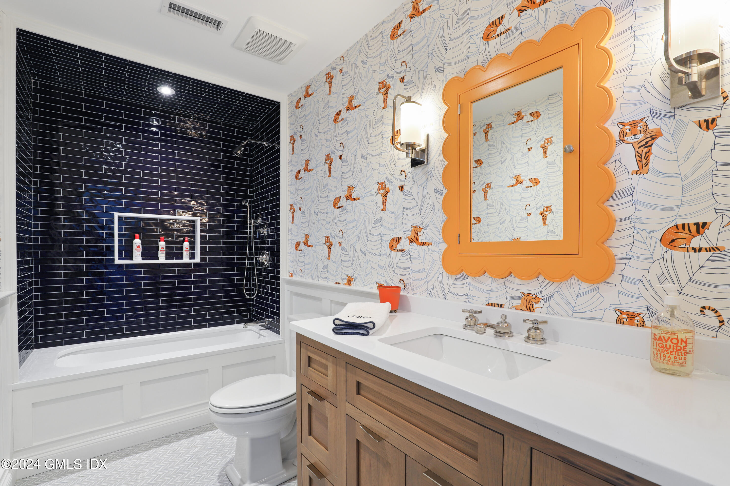 Undisclosed Address Greenwich, CT 06830 - Photo 17 of 19 a bathroom with a sink toilet vanity and shower