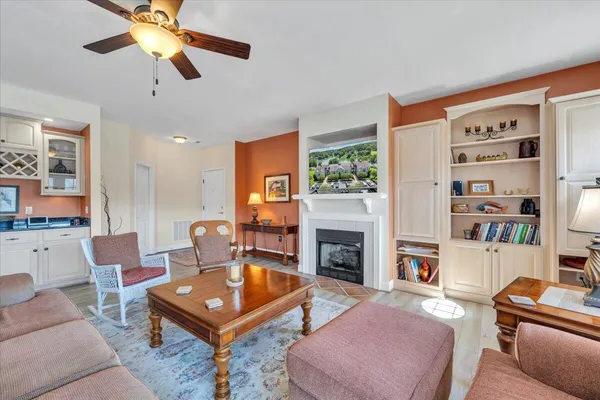 a kitchen with a table and chairs in it