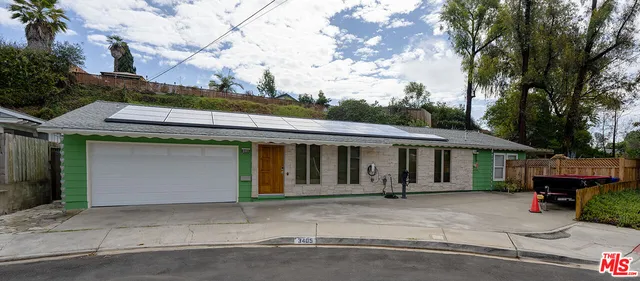 front view of a house with a garage