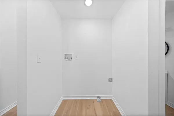 a view of room with racks on the wall