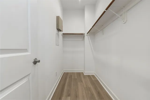 a view of a walk in closet