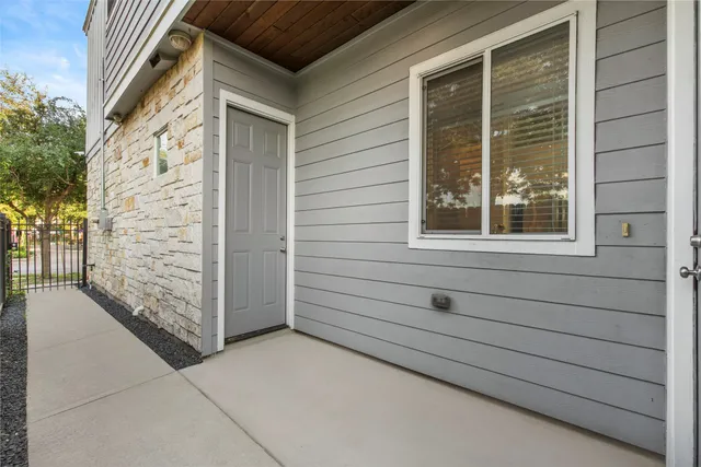 a view of front door of house