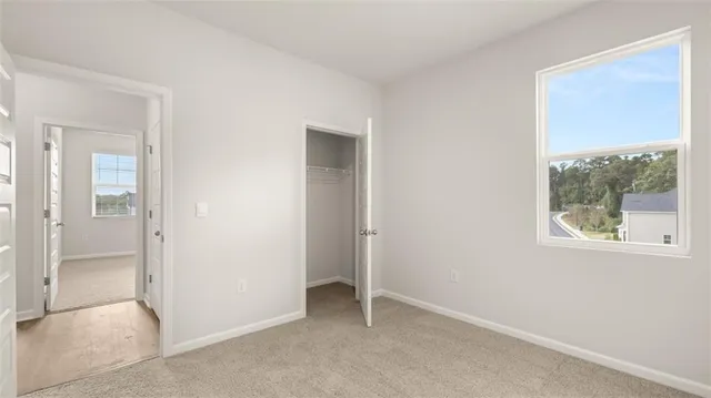 an empty room with a window