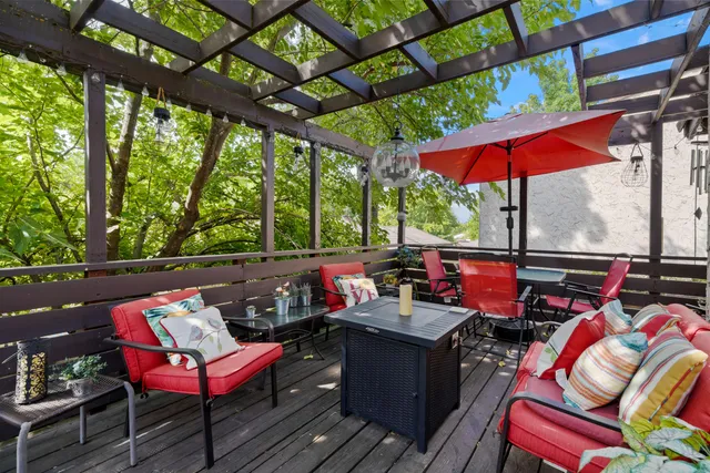 a view of outdoor seating