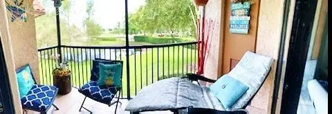 a view of balcony and patio