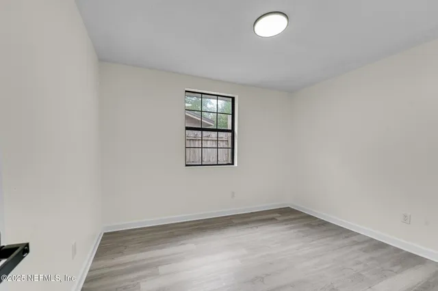 an empty room with a window