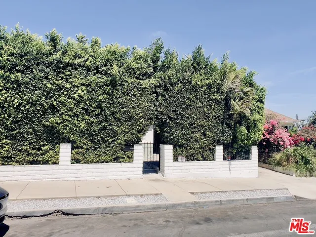 a view of a bench in a garden